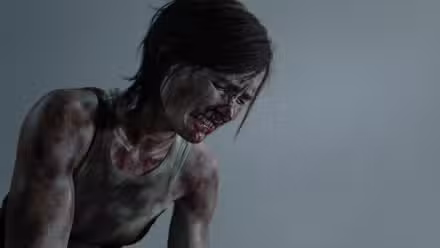 Ellie chora feia e coberta de sangue em The Last of Us Parte 2