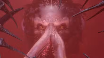 O enorme Illithid Netherbrain com tentáculos, visto em Baldur's Gate 3.
