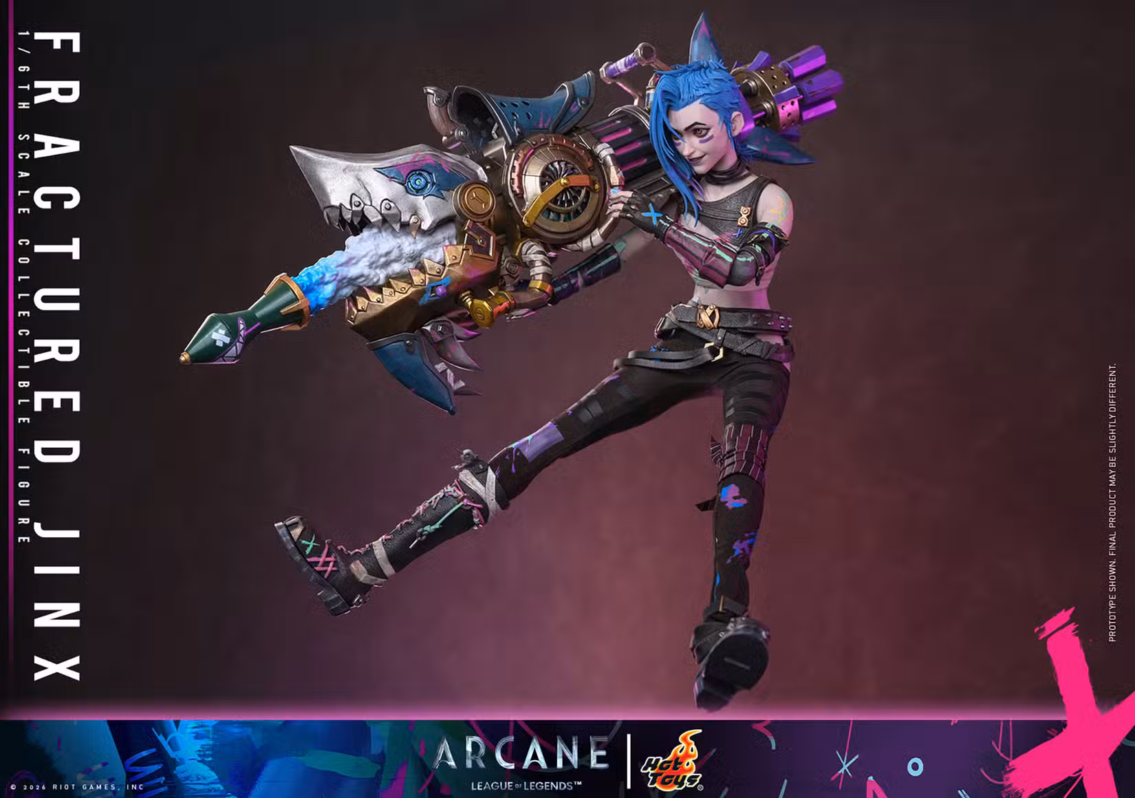 Figura Hot Toys Fractured Jinx de Arcane: League of Legends