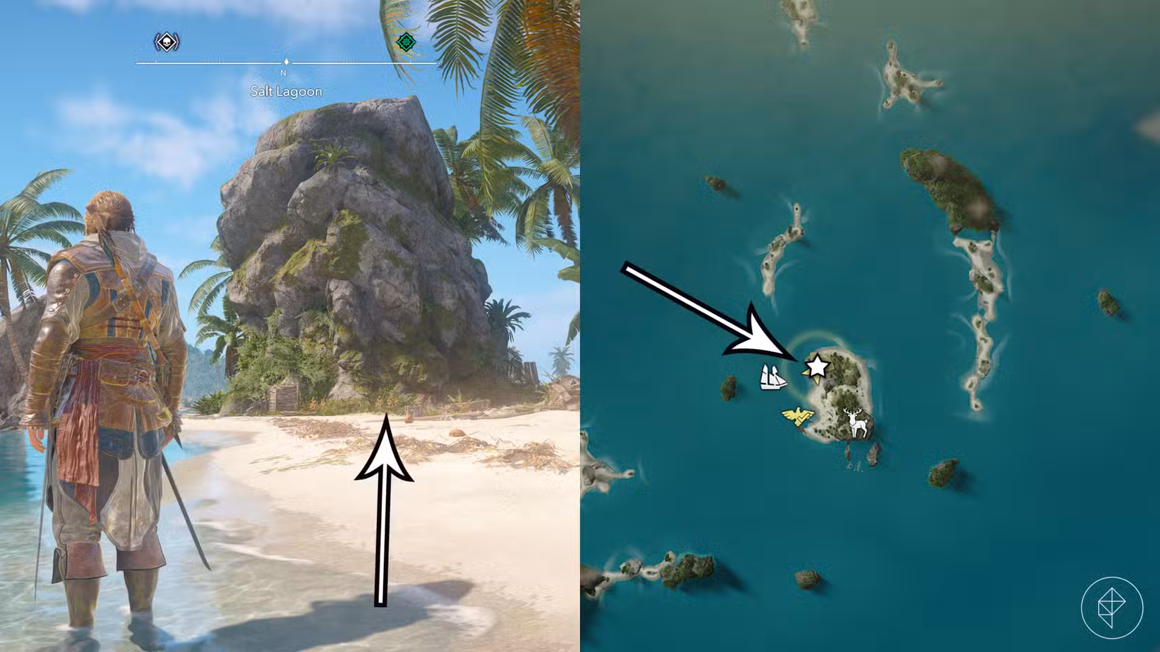 The treasure from the Abaco Island treasure map location in Assassin's Creed Black Flag Resynced.