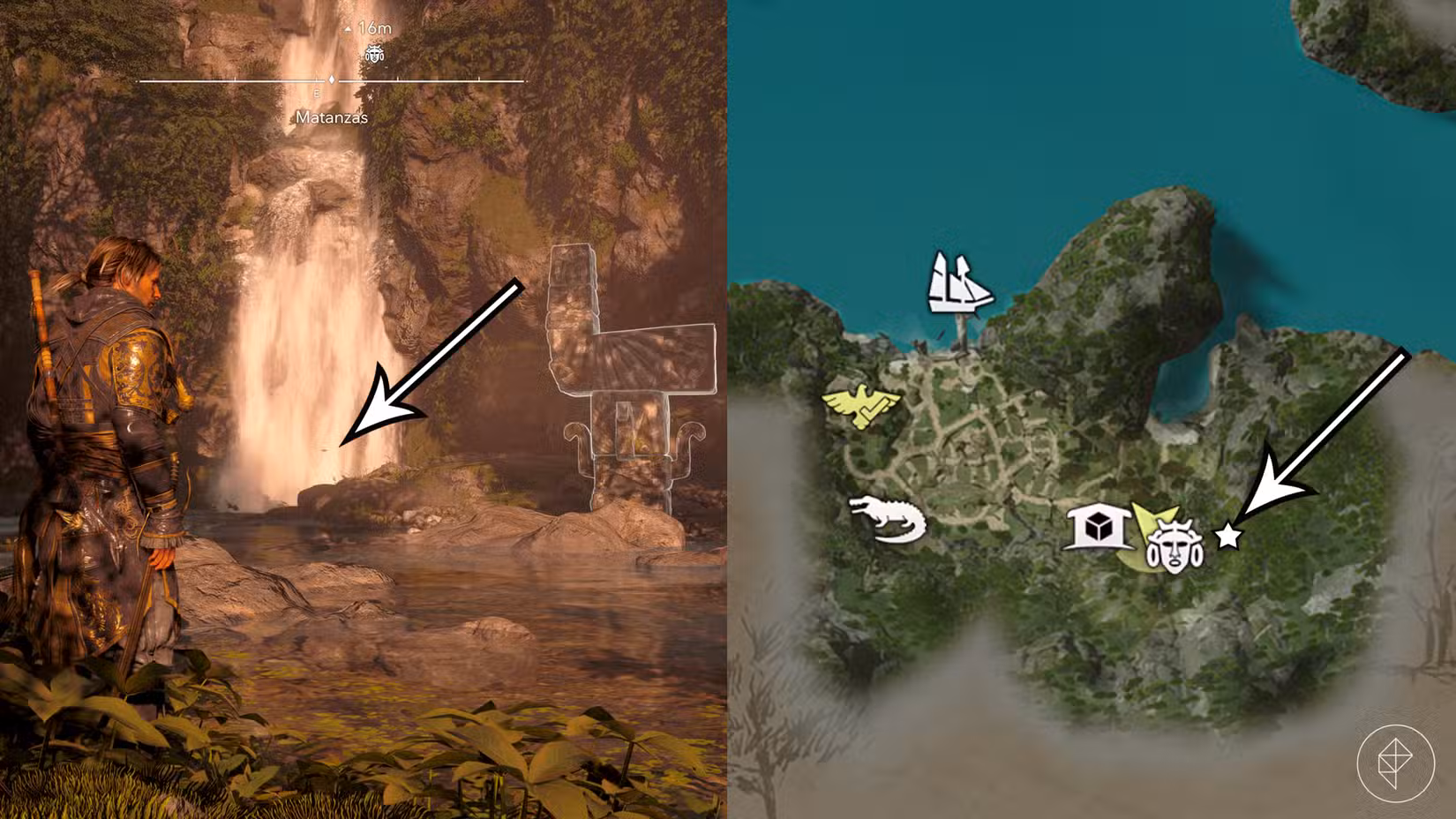 A treasure location in Assassin's Creed Black Flag Resynced.