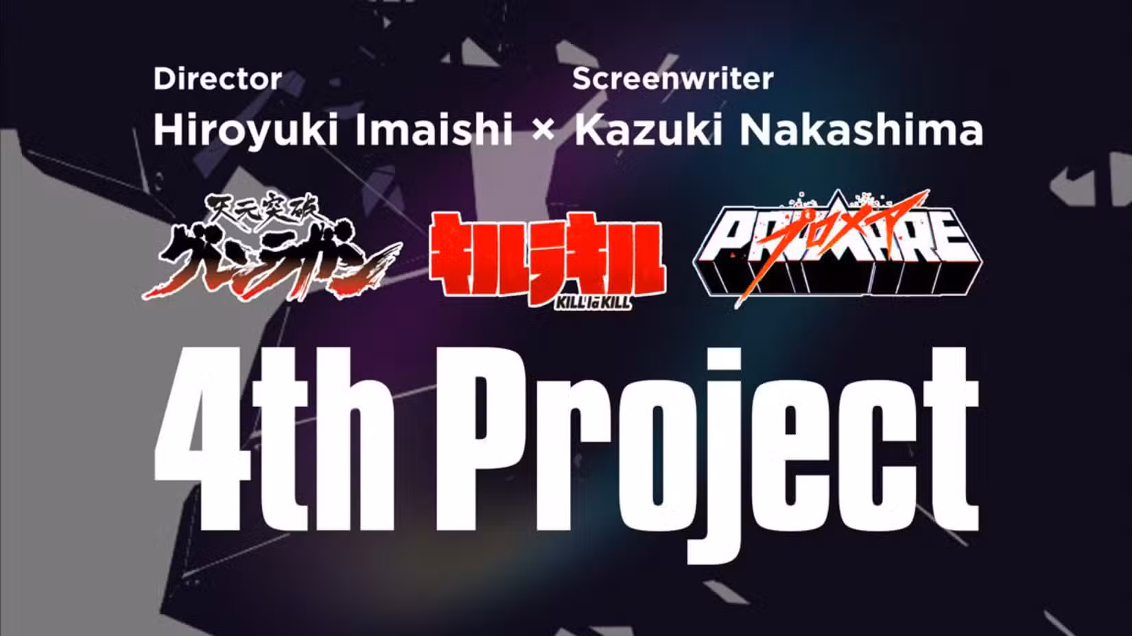 Imagem do quarto projeto de colaboração do Studio Strigger Imaishi e Nakashima