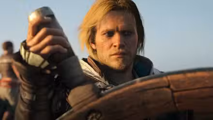 Edward Kenway em Assassin's Creed Black Flag ressincronizado