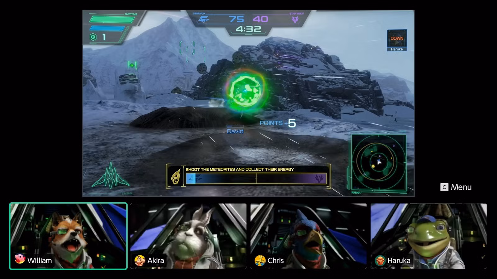 Funcionalidade de conexão de câmera Star Fox 