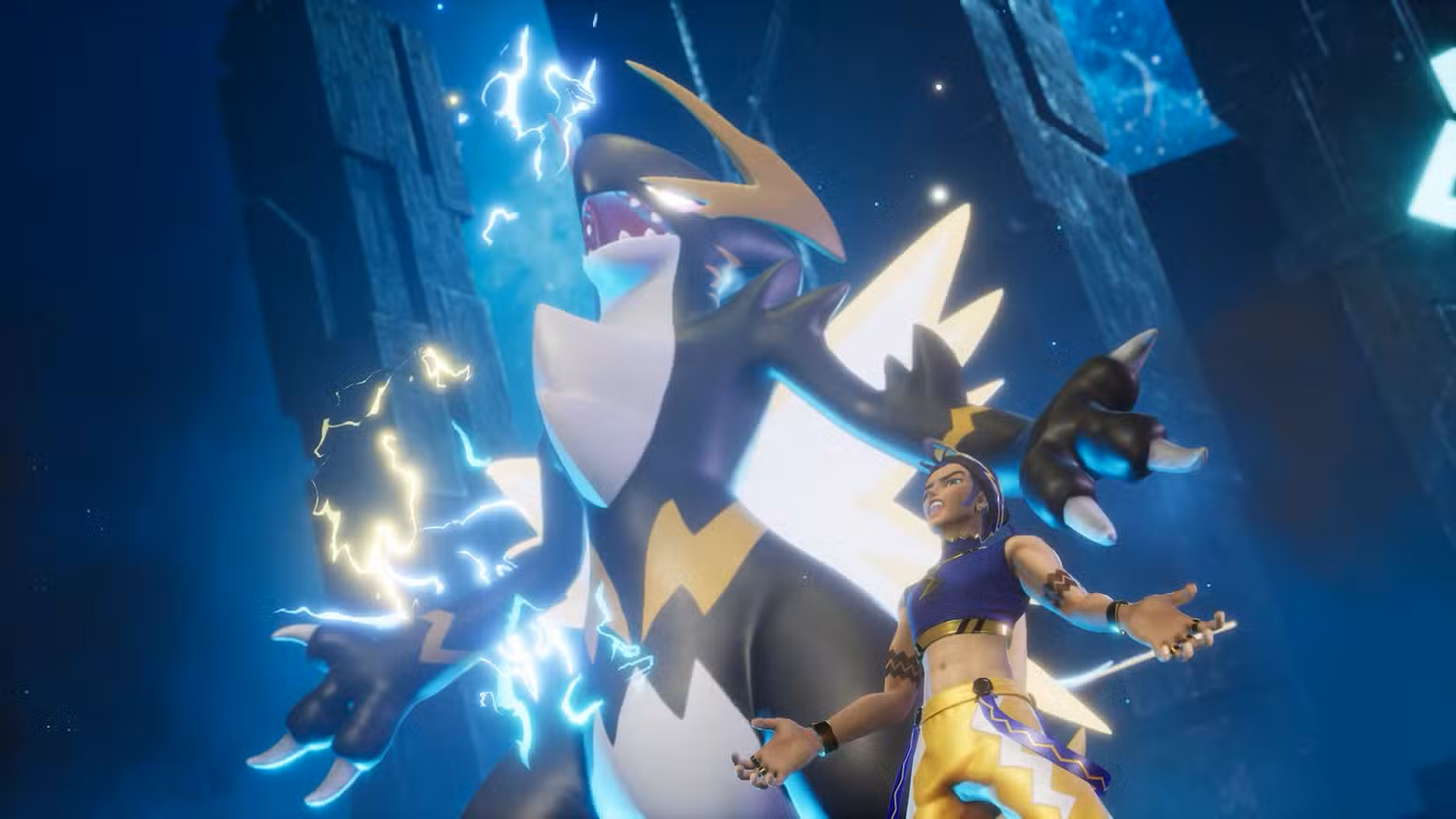 Axel e Orserk gritam em uníssono antes de uma batalha no Palworld
