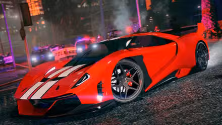O carro vermelho Grotti Veleno GT em GTA Online. 