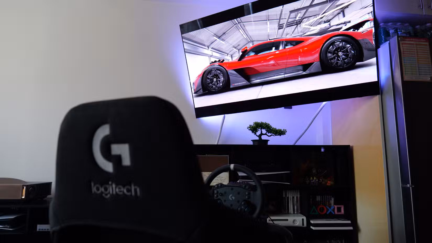 Assento de corrida Logitech forxa horizonte 6