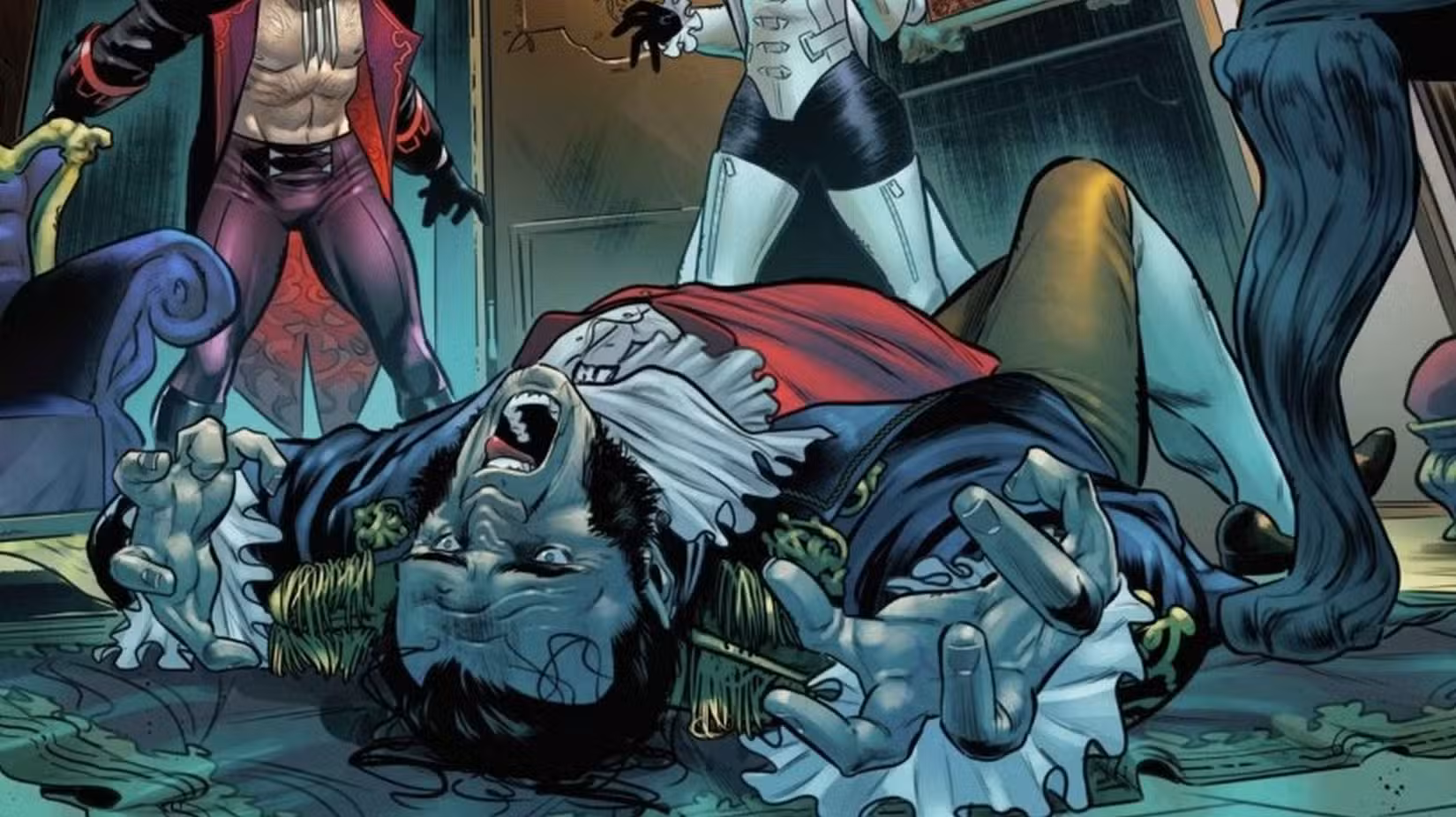 Sebastian Shaw está morto no chão