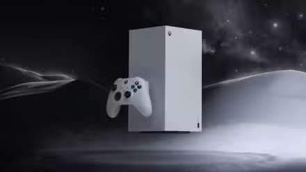 Um console Xbox Series X branco