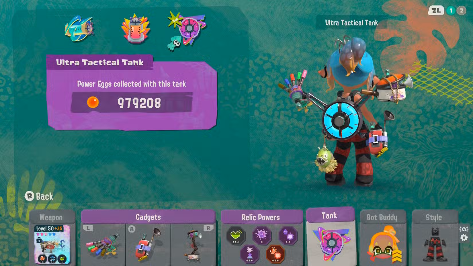 Um Tanque Tático aparece em Splatoon Raiders.