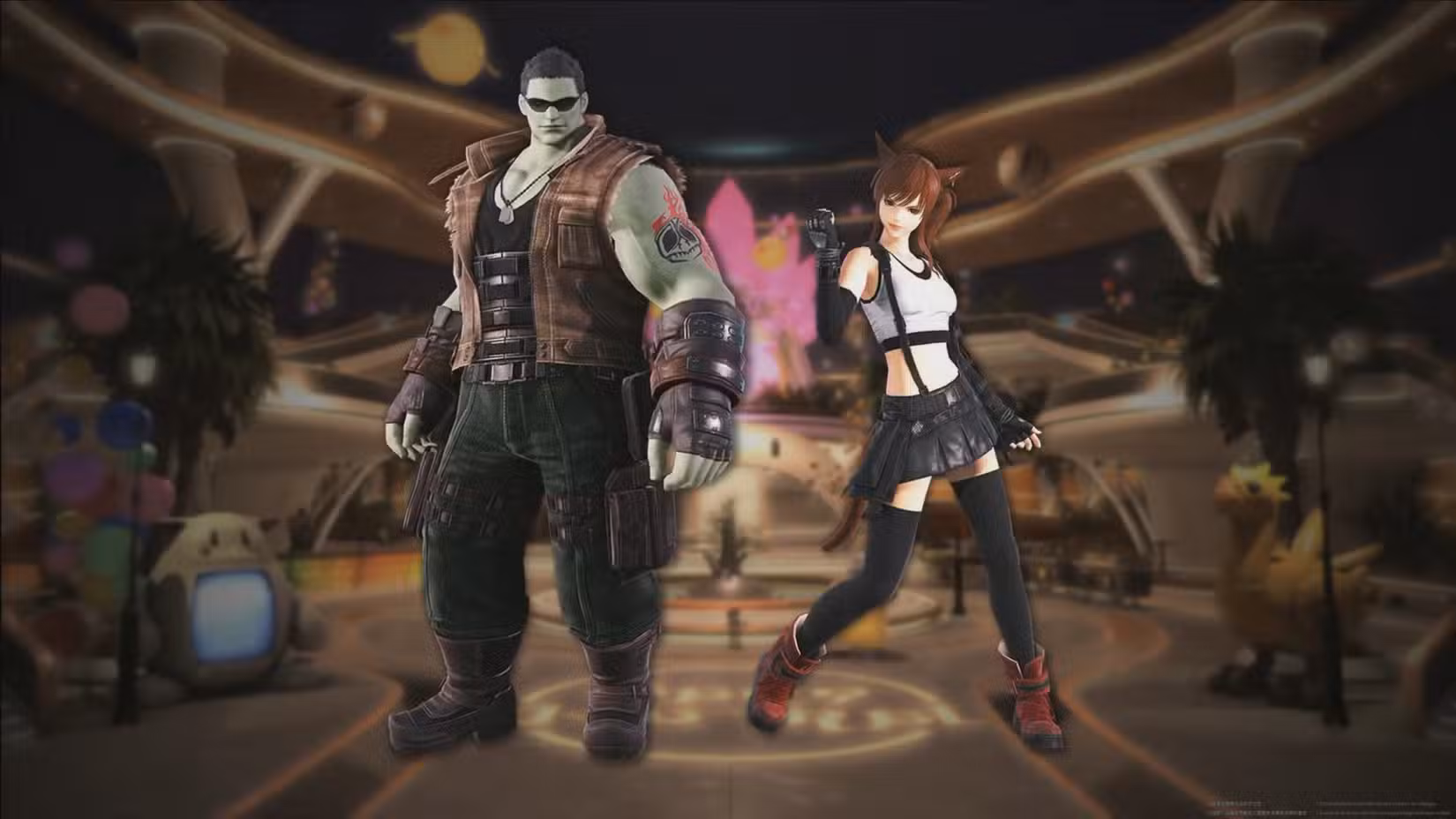 Trajes de Barret e Tifa em FFXIV