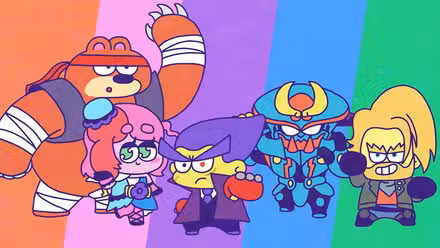 Kuma, Alisa, Kazuya, Yoshimitsu e Paul, mas chibificaram o estilo colorido.