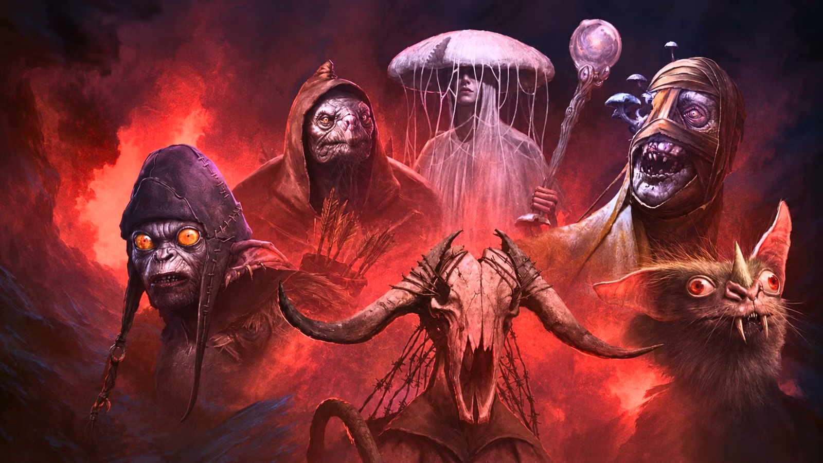 Explicação dos personagens do papel crítico do Age of Umbra: classes, espécies e jogadores
