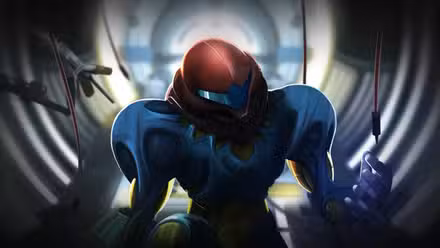 Samus Aran vestindo seu Fusion Suit após uma cirurgia de emergência