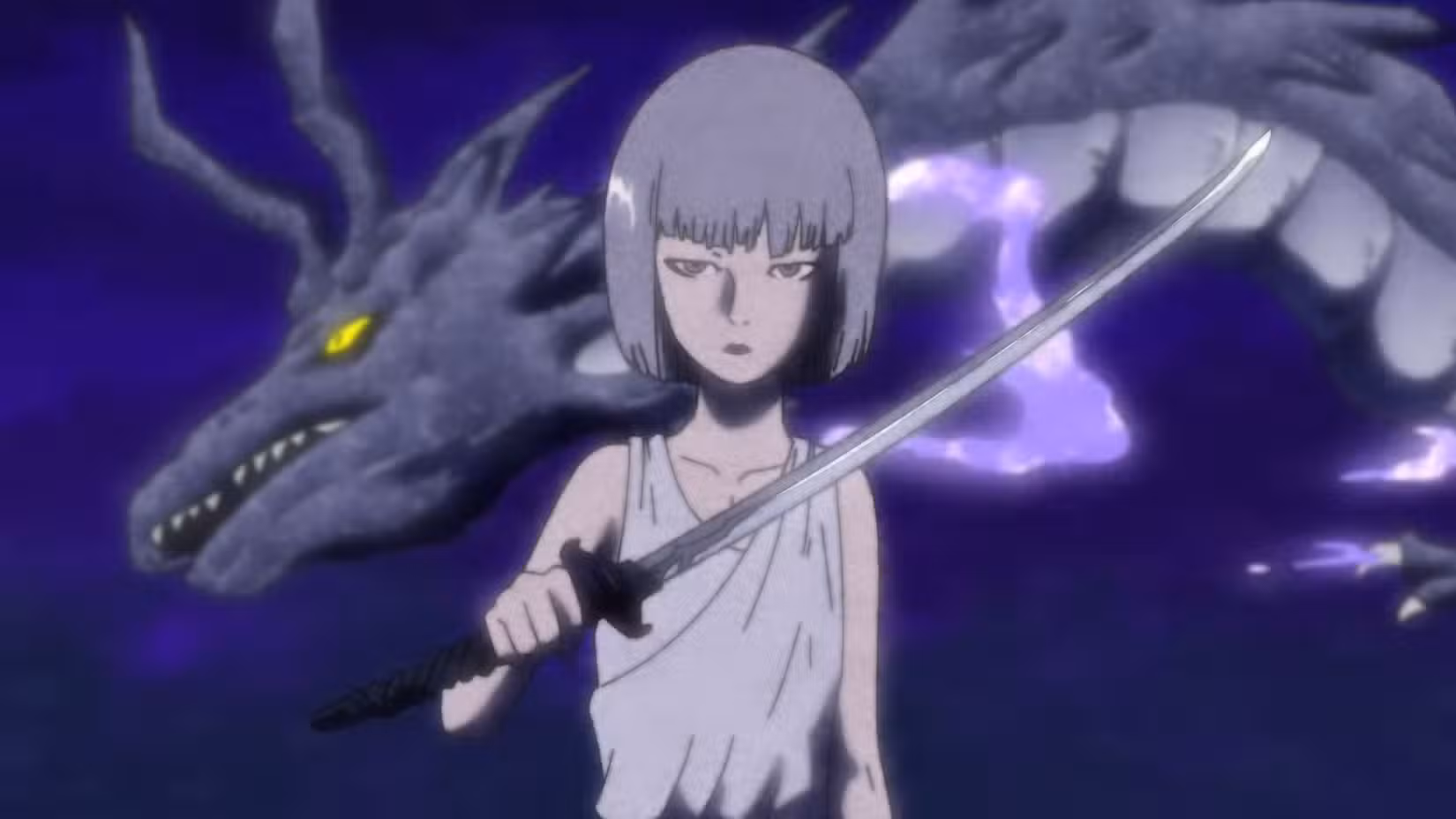 Yoshitaka Amano, 100% desenhado à mão, Anime “ZAN_ Pilot Film _ 天野喜孝, 100% 手描き, アニメ『斬 -ZAN-』Pilot Film 2-13 captura de tela (1)
