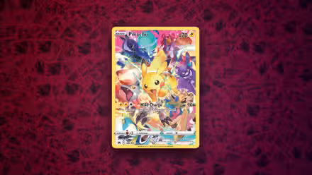 Um cartão de ilustração completo do Pikachu do conjunto Crown Zenith. 