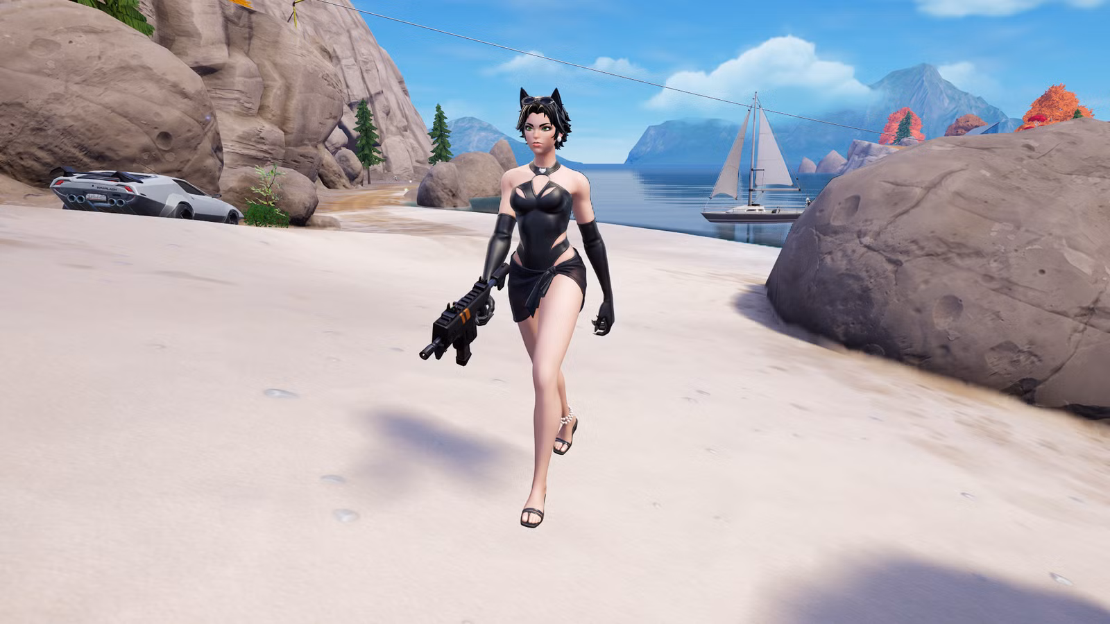 Onde encontrar a Mulher-Gato em Fortnite Capítulo 7, Temporada 3