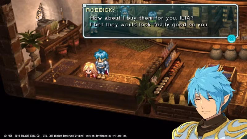 Ações privadas da primeira partida do Star Ocean