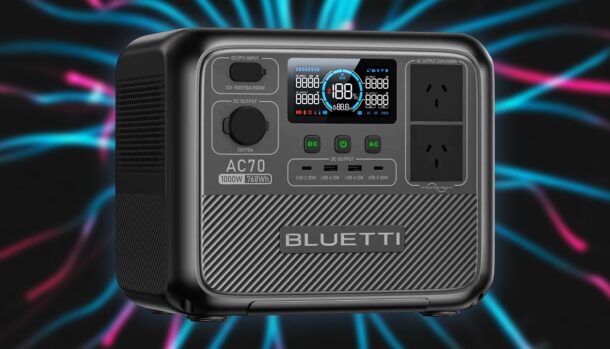 Bluetti AC70 com bateria LiFePO4 de 768Wh e 1.000W de potência chega a US$ 220 em promoção na AliExpress