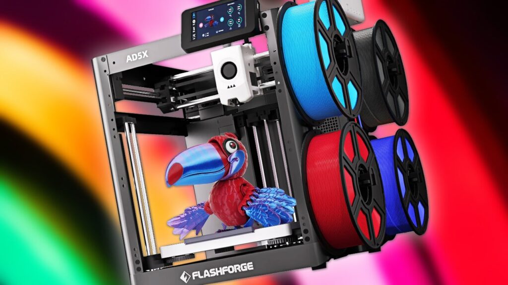 Impressora 3D FlashForge AD5X com sistema multicolor sai por US$ 203 na AliExpress