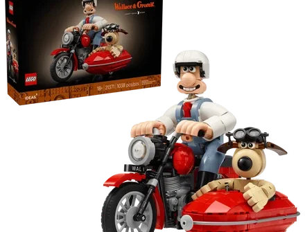 LEGO revela set oficial de Wallace & Gromit com moto e sidecar clássicos