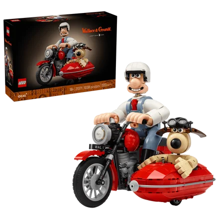 LEGO revela set oficial de Wallace & Gromit com moto e sidecar clássicos