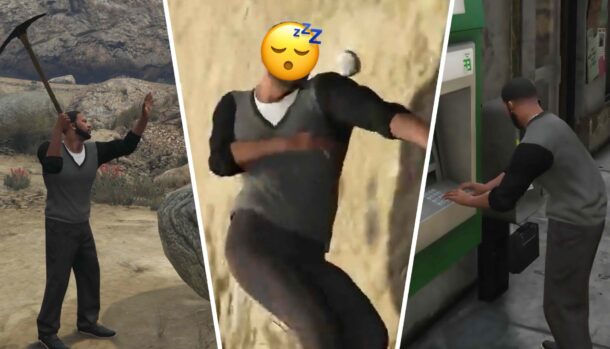 Mod transforma GTA 5 em simulador de vida com mineração, pesca e sonecas no asfalto
