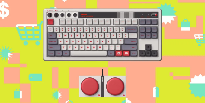 Teclado mecânico retrô da 8BitDo com botões extras está com 30% de desconto na Amazon