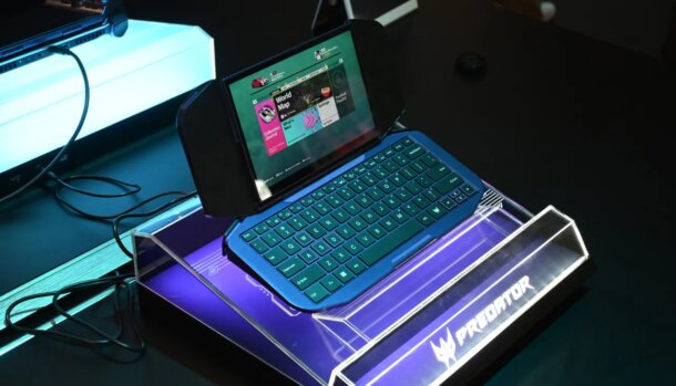 Acer mostra protótipo que mistura handheld gamer e mini notebook na IFA