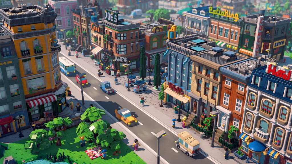 Lego Skylines: city builder foca em decoração e menos em caos de trânsito