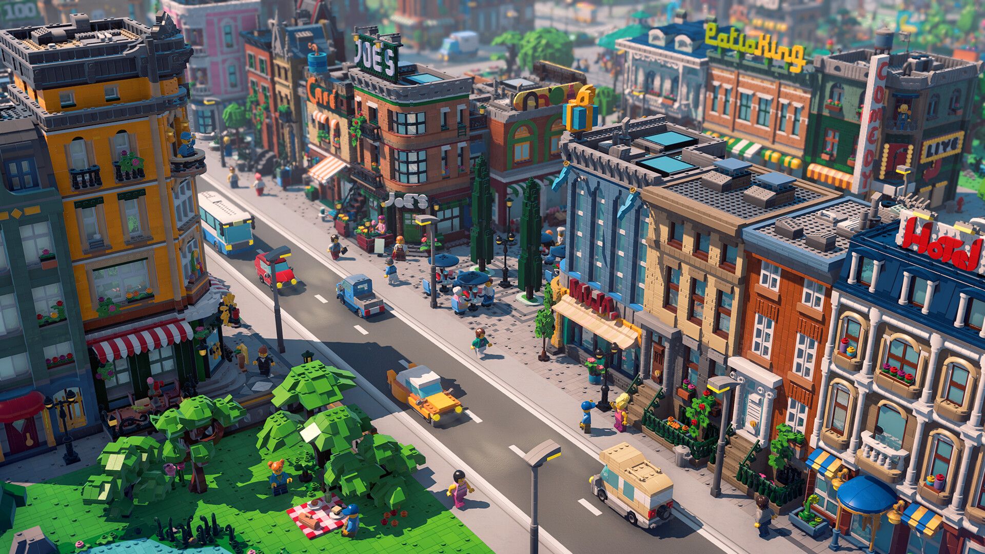 Lego Skylines: city builder foca em decoração e menos em caos de trânsito
