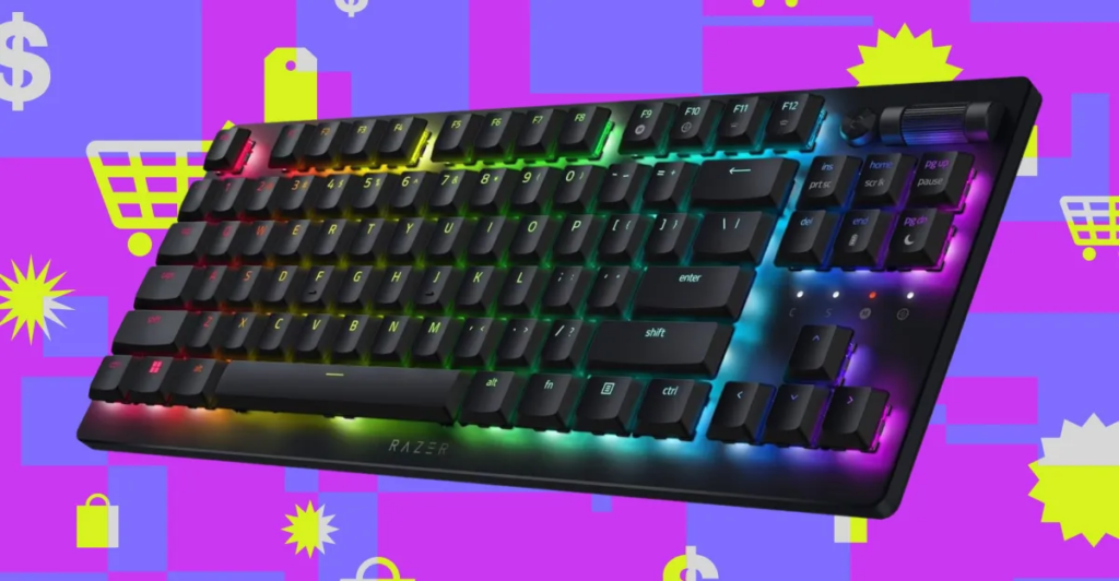 Teclado Razer DeathStalker V2 Pro TKL aparece por quase metade do preço