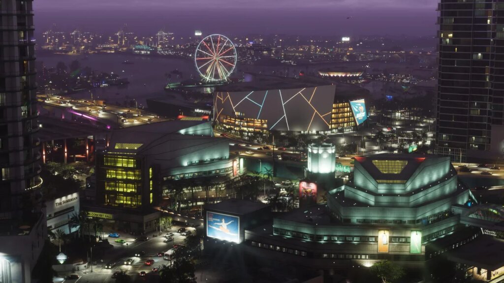 GTA 6 ilumina a Kaseya Center em Miami com Welcome to Vice City