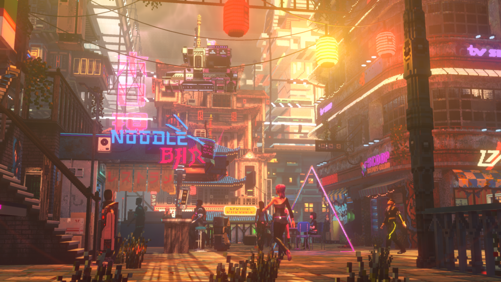 Nivalis Nights mistura sim de loja, fazenda e vida social em uma cidade cyberpunk dominada por dívidas