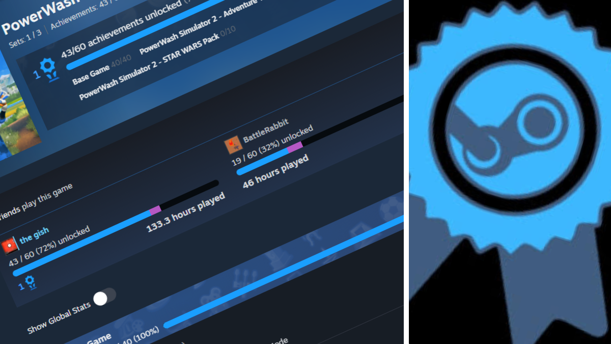 Steam reformula conquistas: DLCs e passes de temporada agora têm listas separadas