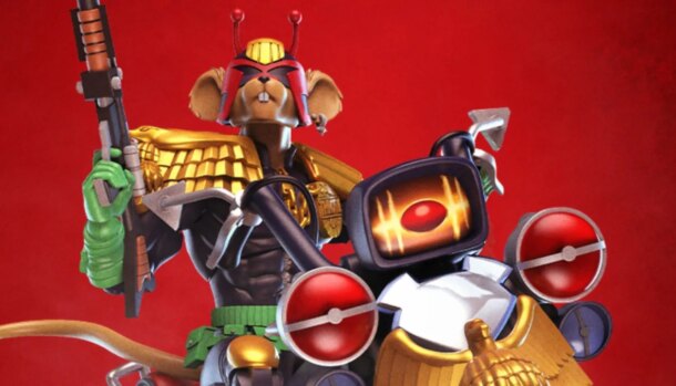 Throttle vira Juiz Dredd em figure de crossover e ganha moto que mistura Lawmaster com Martian Monster Bike